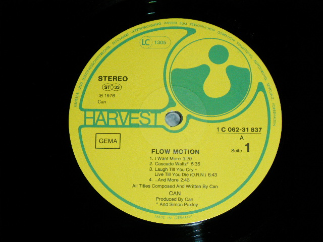 画像: CAN - FLOWMOTION  / 1976 GERMAN ORIGINAL Used  LP 