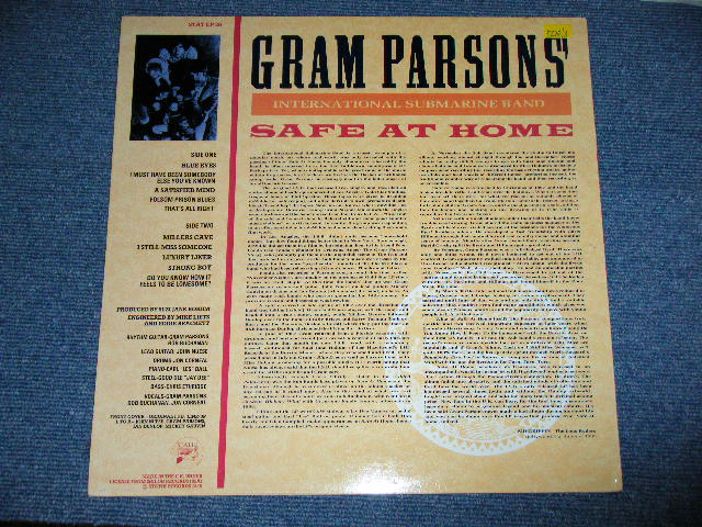 画像: THE INTERNATIONAL SUBMARINE BAND  GRAM PARSONS'  - SAFE AT HOME ( STRAIGHT REISSUE of 1963 Album ) / 1985 US Limited REISSUE Used LP 