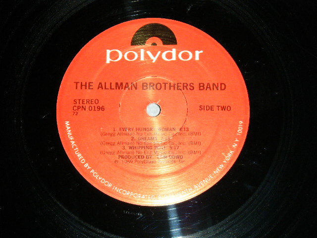 画像: THE ALLMAN BROTHERS BAND - THE ALLMAN BROTHERS BAND / 1970's US REISSUE Used LP 