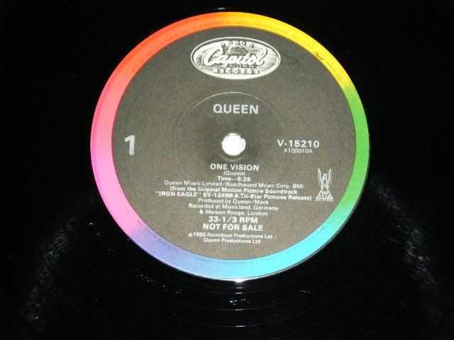 画像: QUEEN - ONE VISION   / 1985 US AMERICA  ORIGINAL Used  12" SINGLE 