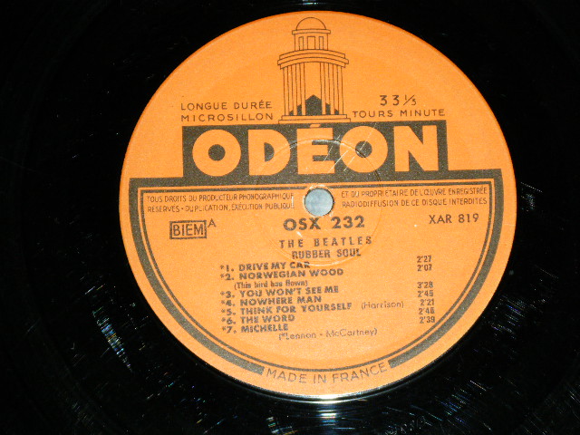 画像: BEATLES - RUBBER SOUL ( Ex++,Ex+/Ex ) )   / 1965 FRANCE ORIGINAL 'ORANGE' Label  Used LP 