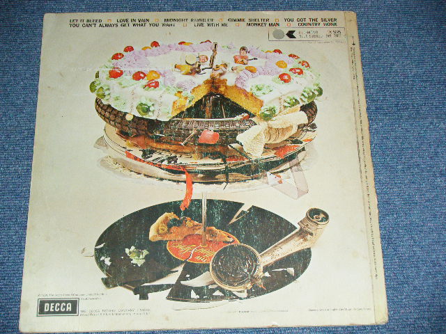 画像:  THE ROLLING STONES - LET IT BLEED ( Unboxed DECCA  : Matrix Number : P-1A/P-2A : VGlll/VG+++ ) / 1969 UK ORIGINAL "Unboxed DECCA Label" MONO LP 