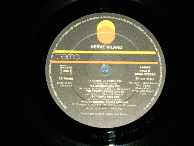 画像: HERVE VILARD - NOUS   /1979 FRANCE ORIGINAL Used LP  