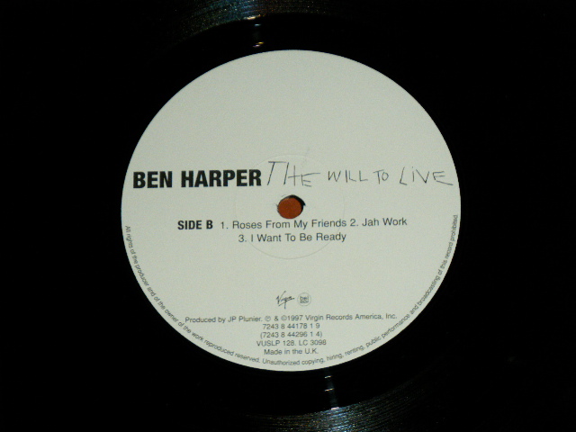 画像: BEN HARPER - THE WILL TO LIVE  / 1997 UK ENGLAND ORIGINAL Brand New Double LP Set