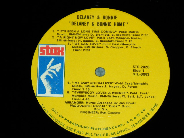 画像: DELANEY & BONNIE - HOME ( Ex++/MINT- )  / 1969 US AMERICA ORIGINAL Used LP