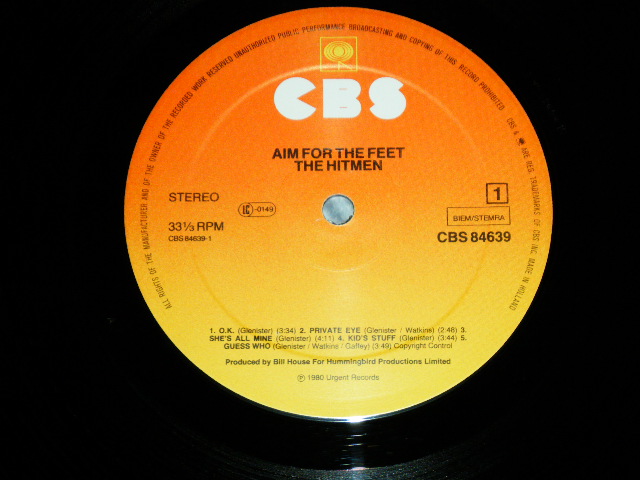 画像: THE HITMEN - AIM FOR TH3E FEET / 1980 HOLLAND ORIGINAL Used LP