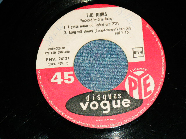 画像: THE KINKS - ALL DAY AND ALL OF THE NIGHT / 1964FRANCE  ORIGINAL Used  7"45 rpm EP With PICTURE SLEEVE 