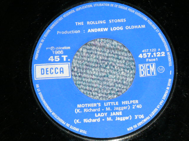 画像: THE ROLLING STONES - MOTHER'S LITTLE HELPER ( 4Tracks EP )  / 1966 SEPTEMBER FRANCE ORIGINAL 1st Press Used 7"EP with PICTURE SLEEVE 