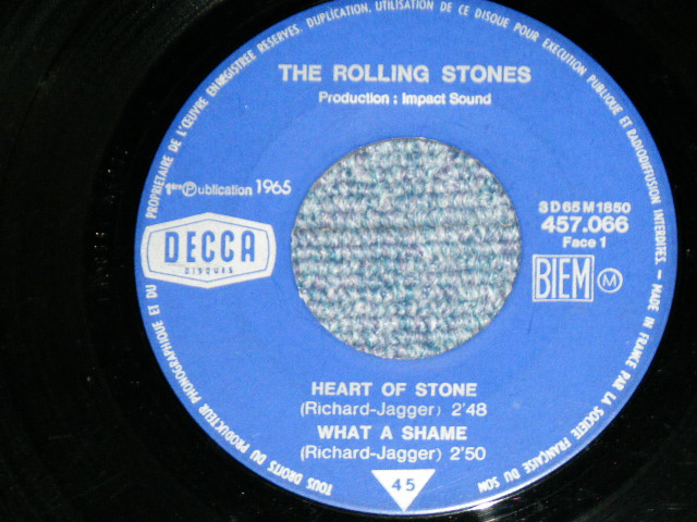 画像: THE ROLLING STONES - HEART OF STONE ( 4Tracks EP : Ex/Ex-)  / 1965 MARCH FRANCE ORIGINAL 1st Press Used 7"EP with PICTURE SLEEVE 