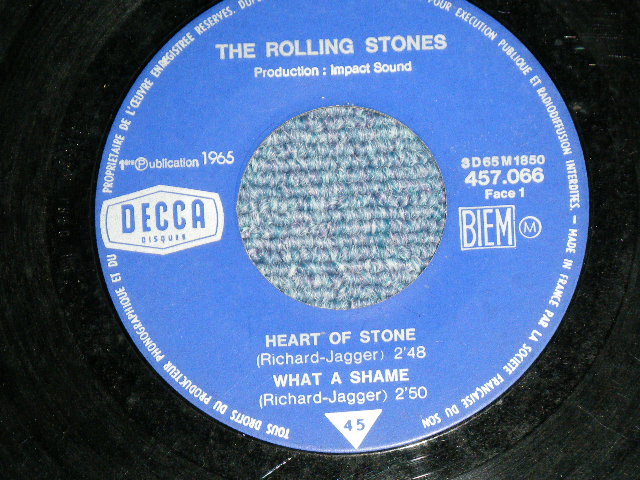 画像: THE ROLLING STONES - HEART OF STONE ( 4Tracks EP : Ex/Ex+ )  / 1965 MARCH FRANCE ORIGINAL 1st Press Used 7"EP with PICTURE SLEEVE 