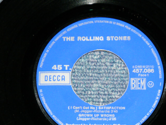 画像: THE ROLLING STONES - SATISFACTION ( 4Tracks EP : Ex+/VG+++ )  / 1968 MAY FRANCE 2nd Press Version Used 7"EP with PICTURE SLEEVE 