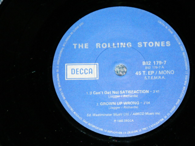 画像: THE ROLLING STONES - SATISFACTION ( 4Tracks EP : Ex++/Ex+++ )  / 1980's  FRANCE REISSUE Version with BARCORD Used 7"EP with PICTURE SLEEVE 