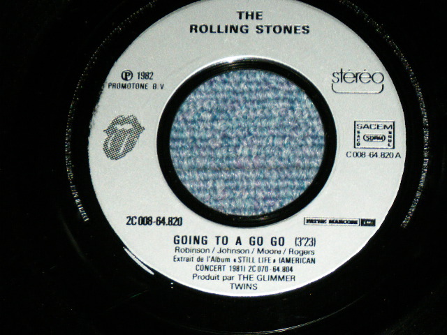画像: The ROLLING STONES - GOING TO A GO GO  ( TOP OPEN JACKET : Ex+++/Ex+++)  / 1982 FRANCE ORIGINAL  Used 7"Single  with PICTURE SLEEVE 