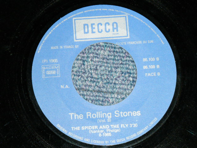 画像: THE ROLLING STONES - SATISFACTION ( Ex/Ex++ )  / 1970's  FRANCE REISSUE "BOXED 'DECCA'" Label Used 7"Single with PICTURE SLEEVE 