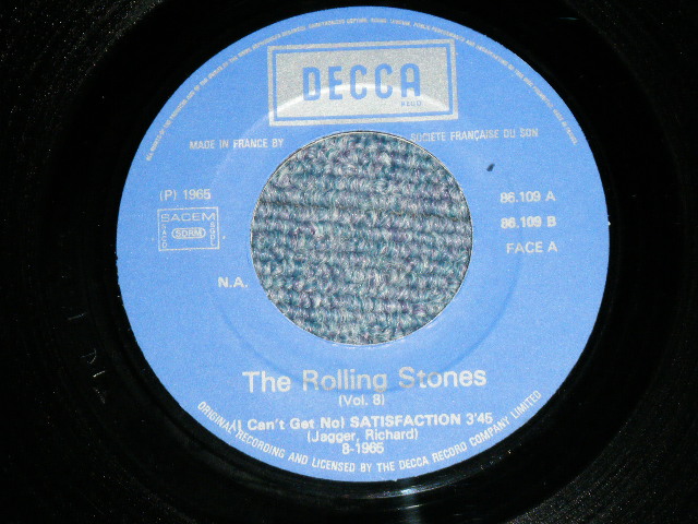 画像: THE ROLLING STONES - SATISFACTION ( Ex+++/Ex+++ )  / 1970's  FRANCE REISSUE "BOXED 'DECCA'" Label Used 7"Single with PICTURE SLEEVE 