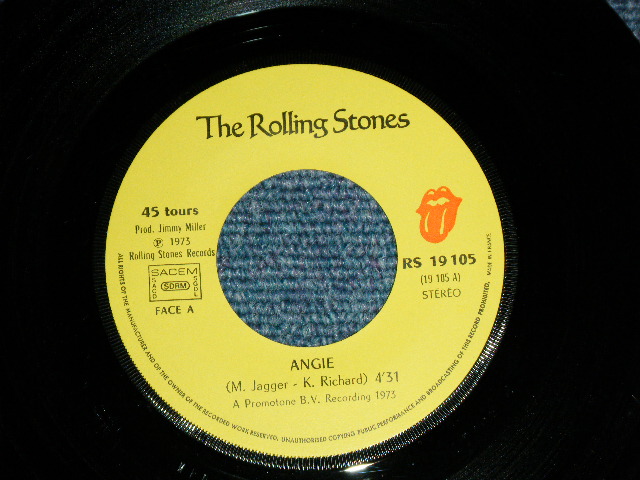 画像: The ROLLING STONES - ANGIE ( TOP OPEN JACKET : Ex++/Ex+++ )  / 1975 FRANCE ORIGINAL Used 7"Single  with PICTURE SLEEVE 