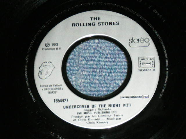 画像: The ROLLING STONES - UNDERCOVER OF THE NIGHT ( TOP OPEN JACKET : Ex++/Ex++)  / 1983 FRANCE ORIGINAL "JUKE BOX Using" Used 7"Single  with PICTURE SLEEVE 