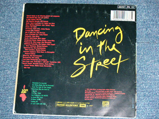 画像: MICK JAGGER of The ROLLING STONES & DAVID BOWIE - DANCING IN THE STREET  ( SIDE OPEN JACKET : Ex-/Ex+)  / 1985 FRANCE ORIGINAL  Used 7"Single  with PICTURE SLEEVE 
