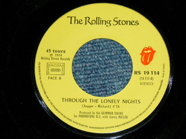 画像: The ROLLING STONES - IT'S ONLY ROCK N' ROLL  ( SIDE OPEN JACKET : Ex++/Ex+++ )  / 1974 FRANCE ORIGINAL Used 7"Single  with PICTURE SLEEVE 