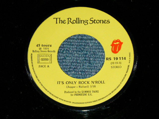 画像: The ROLLING STONES - IT'S ONLY ROCK N' ROLL  ( SIDE OPEN JACKET : Ex++/Ex+++ )  / 1974 FRANCE ORIGINAL Used 7"Single  with PICTURE SLEEVE 