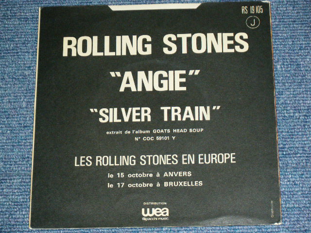 画像: The ROLLING STONES - ANGIE ( TOP OPEN JACKET : Ex++/Ex+++ )  / 1975 FRANCE ORIGINAL Used 7"Single  with PICTURE SLEEVE 