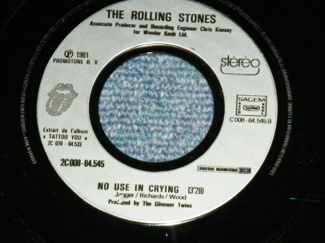 画像: The ROLLING STONES - START ME UP ( SIDE OPEN JACKET : Ex/Ex++)  / 1981 FRANCE ORIGINAL  Used 7"Single  with PICTURE SLEEVE 