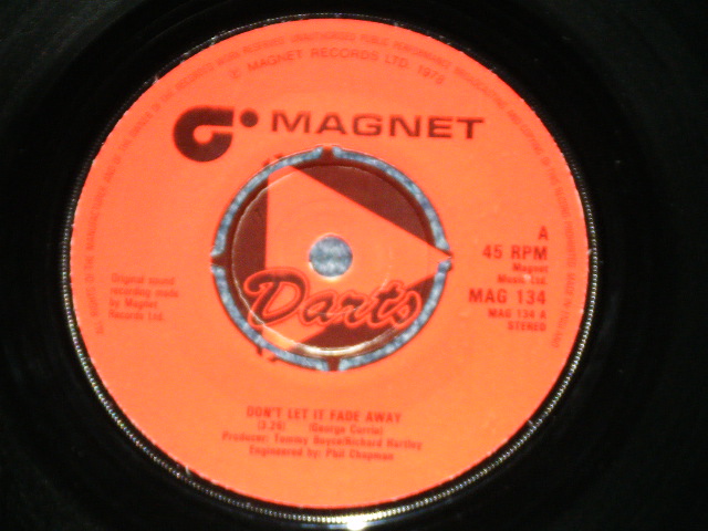 画像: DARTS - DON'T LET IT FADE AWAY / 1978 UK ENGLAND  ORIGINAL Used 7"Single With PICTURE SLEEVE 