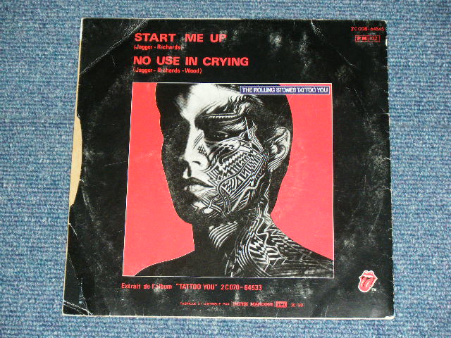 画像: The ROLLING STONES - START ME UP ( SIDE OPEN JACKET : Ex/Ex++)  / 1981 FRANCE ORIGINAL  Used 7"Single  with PICTURE SLEEVE 
