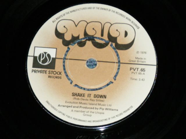 画像: MUD - SHAKE DIT DOWN  / 1976 UK ENGLAND  ORIGINAL Used 7"Single With PICTURE SLEEVE 