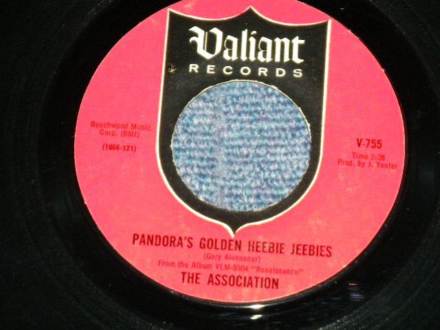 画像: THE ASSOCIATION - PANDORA'S GOLDEN HEEBIE JEEBIES / 1966 US AMERICA ORIGINAL Used 7" Single With PICTURE SLEEVE 