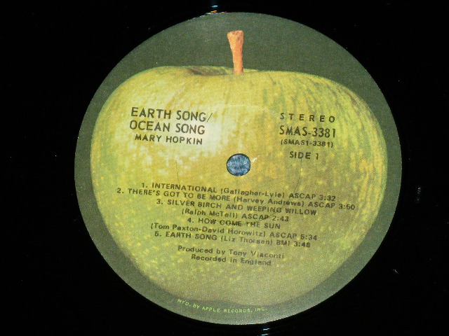 画像: MARY HOPKIN - EARTH SONG/OCEAN SONG ( MINT/MINT- ) / 1970 US AMERICA ORIGINAL Used LP  