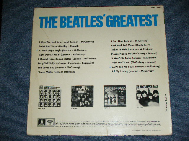 画像: THE BEATLES - THE BEATLES' GREATEST ( Ex-/VG++ ) / 1965? GERMAN ORIGINAL EXPORT STEREO Used LP 