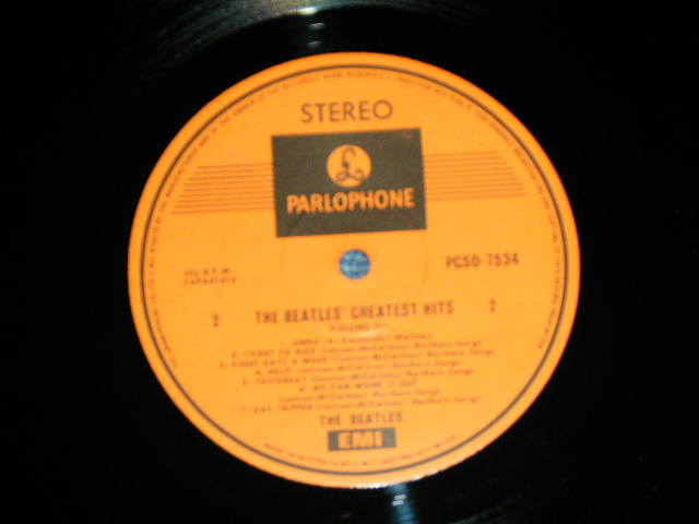 画像: THE BEATLES - THE BEATLES' GREATEST HITS VOL.2 ( Ex+++,Ex+/MINT-) / 1970's  AUSTRALIA 2nd Press? ORANGE LABEL ONE EMI Used LP