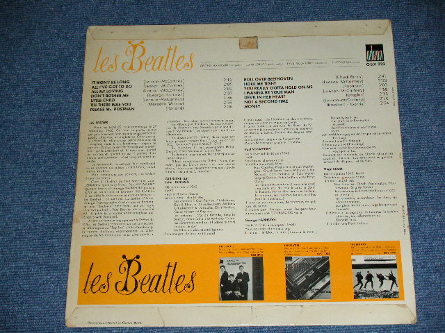 画像: THE BEATLES - LES BEATLES "WITH THE BEATLES" ( Ex-/Ex+ ) / 196? FRANCE ORIGINAL  1st PRESS 'ORANGE' LABEL  Used LP 