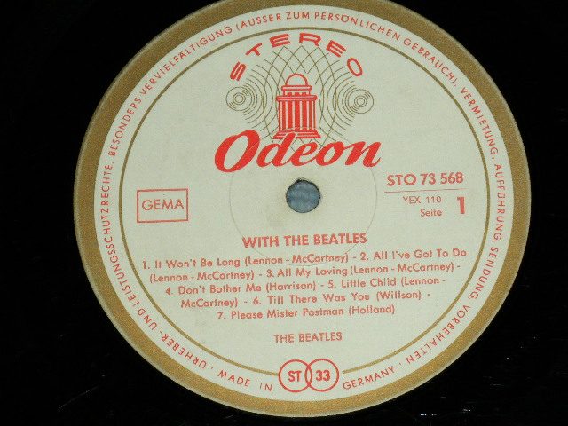 画像: THE BEATLES - WITH THE BEATLES ( VG++/VG++ ) / 1967? GERMAN ORIGINAL EXPORT STEREO Used LP