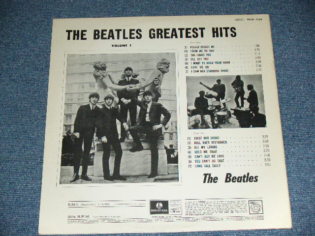 画像: THE BEATLES - THE BEATLES' GREATEST HITS VOL.1 ( Un-Glossy Jacket : Ex+/MINT-) / 1970's  AUSTRALIA 2nd Press? ORANGE LABEL ONE EMI Used LP