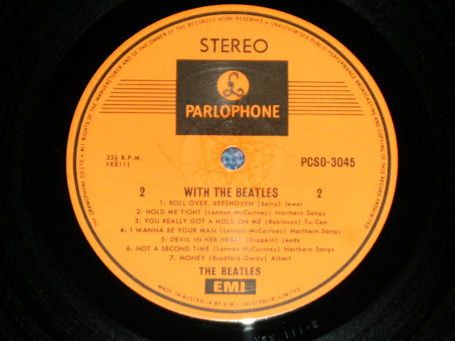 画像: THE BEATLES - WITH THE BEATLES ( Ex++/Ex+++) / 1970's  AUSTRALIA 2nd Press? ORANGE LABEL ONE EMI Used LP