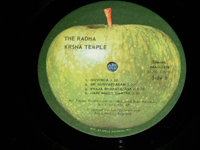 画像: RADHA KRSNA TEMPLE - THE  RADHA KRSNA TEMPLE LONDON / 1971 US AMERICA ORIGINAL Used  LP 