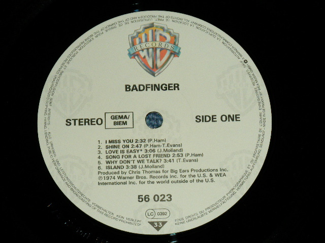 画像: BADFINGER - BADFINGER / 1980's  GERMAN GERMANY REISSUE  Used LP 