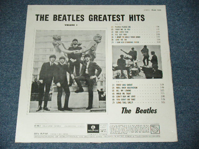 画像: THE BEATLES - THE BEATLES' GREATEST HITS VOL.1 ( Un-Glossy Jacket : Ex/MINT-) / 1970's  AUSTRALIA 2nd Press? ORANGE LABEL ONE EMI Used LP