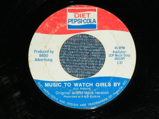 画像1: (ORIGINAL SOUND TRACK VERSION ) - MUSIC TO WATCH GIRLS BY (DIET PEPSI-COLA CM Song )  / 1967? US AMERICA ORIGINAL Used 7" Single