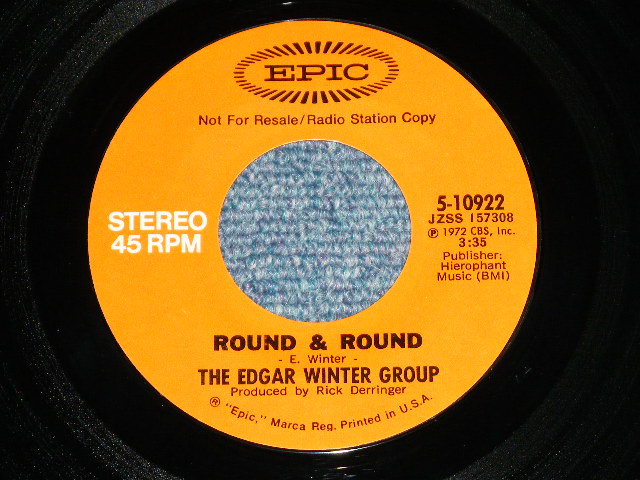 画像: EDGAR WINTER GROUP - ROUND & ROUND / 1972 US AMERICA ORIGINAL PROMO Only SAME Flip MONO-STEREO Used 7" Single With PICTURE SLEEVE 