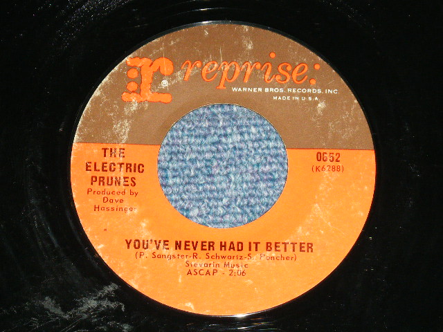 画像: The ELECTRIC PRUNES - EVERYBODY KNOWS YOU'RE NOT IN LOVE  / 1967 US AMERICA  ORIGINAL Used  7"SINGLE