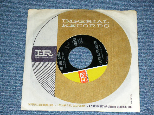 画像: JACKIE DeSHANNON  DE SHANNON - IT'S ALL IN THE GAME  ( Ex++/Ex++ )  / 1968 USA ORIGINAL Used 7" Single 