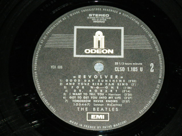 画像: THE BEATLES - REVOLVER ( Ex/Ex )  / 1969? FRANCE EXPORT One "EMI" Label STEREO Used LP 