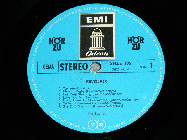 画像: THE BEATLES - REVOLVER ( Ex+/Ex++ )  / 1970's GERMAN Reissue BLUE Label & TYPING Style Matrix # Used LP 