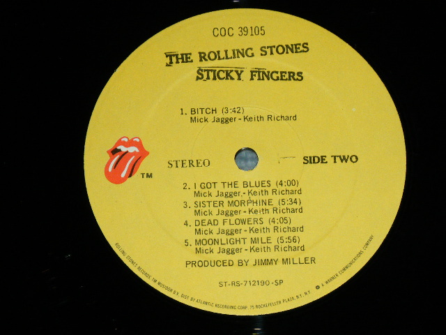 画像: The ROLLING STONES - STICKY FINGERS ( Ex++/Ex+++ ) / 1977 US AMERICA  REISSUE "ZIPPER COVER" Used LP 