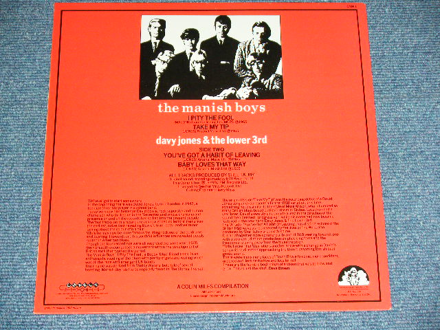 画像: The MANISH BOYS/DAVY JONES & The LOWER 3rd - The MANISH BOYS/DAVY JONES & The LOWER 3rd  / 1982 UK ENGLAND Used 10" inch LP 