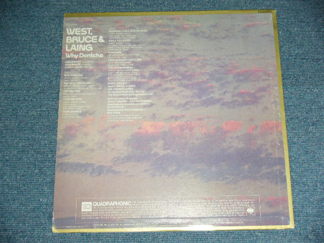 画像: WEST BRUCE & LAING - WHY DONTCHA ( QUADRAPHONIC / 4 CHANNEL : Ex/MINT-  )/ 1973 US ORIGINAL LP 