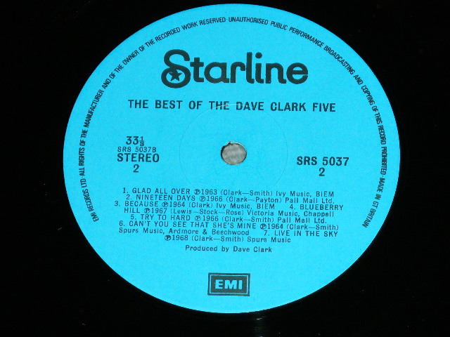 画像: THE DAVE CLARK FIVE - THE BEST OF ( Ex+++/Ex+++) / Late 1960's(1969?)  UK ENGLAND  ORIGINAL STEREO  Used LP 
